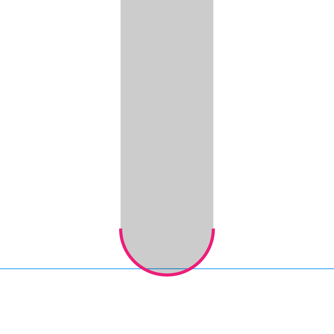 Sin remate con terminal redondo
